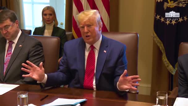 2019 Presidente Los Estados Unidos Donald Trump Ataca Prensa Queja — Vídeo de stock