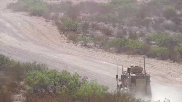 Marines Patrol Afghanistan Use Mine Sweeping Trucks Detect Ied — Stock Video