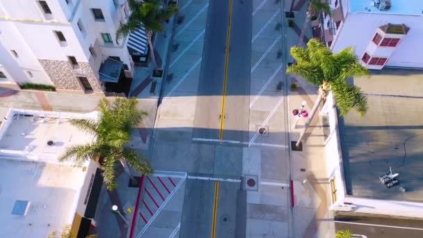 2020 Luchtfoto Van Straten Van Ventura Californië Meestal Leeg Als — Stockvideo