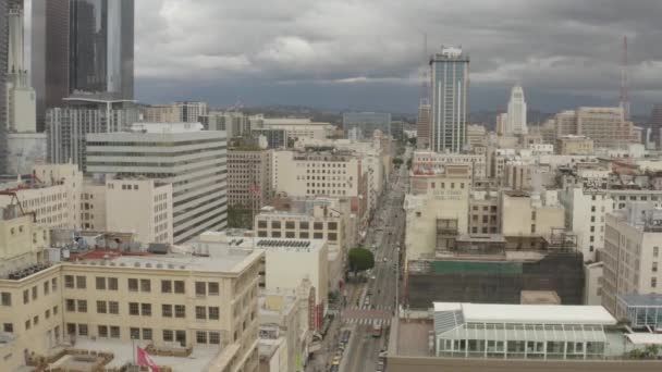 Luftaufnahme Leerer Verlassener Straßen Von Los Angeles Während Der Coronavirus — Stockvideo