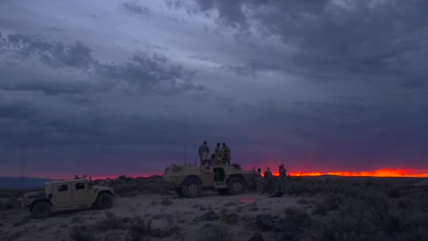 Las Tropas Guardia Nacional Del Ejército Realizan Entrenamiento Combate Idaho — Vídeos de Stock