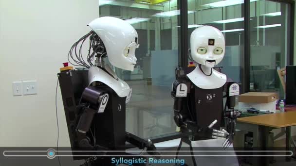 Het National Research Lab Worden Robots Gebouwd Kunstmatige Intelligentie Hebben — Stockvideo