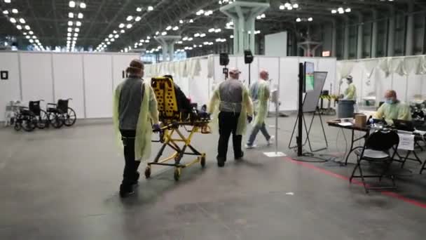 2020 New Yorkse Coronavirus Covid Patiënten Worden Behandeld Het Javits — Stockvideo