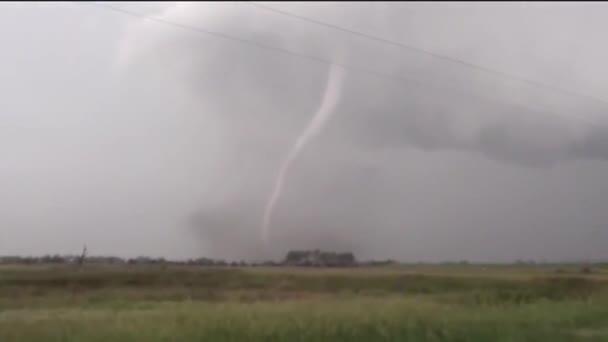 Imágenes Estilo Las Noticias Televisión Las Secuelas Tornado Daños Por — Vídeos de Stock