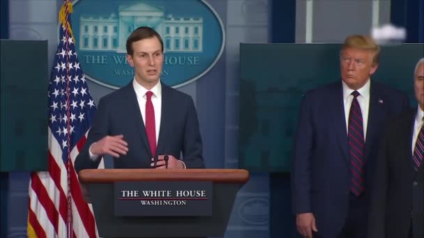 2020 Jared Kushner Stelt Dat Federale Voorraad Onze Voorraad Plaats — Stockvideo