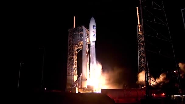 Satélite Nasa Lançado Partir Launchpad — Vídeo de Stock