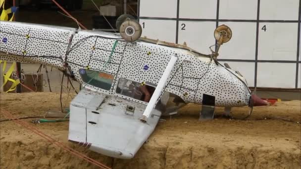 Nasa Researchers Crash Test Airplane Improve Safety — Stock Video