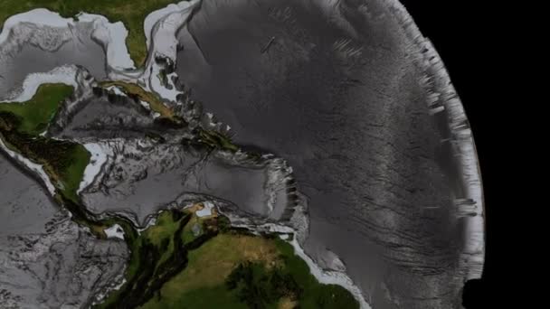 Een Geanimeerde Visualisatie Van Oceaanbodem — Stockvideo