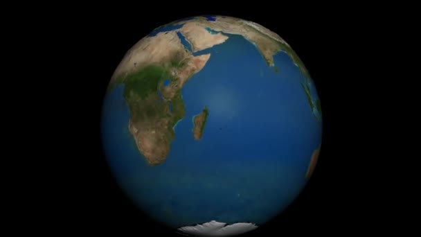 Animovaný Glóbus Ukazuje Slanost Oceánů Důsledku Globálního Oteplování — Stock video