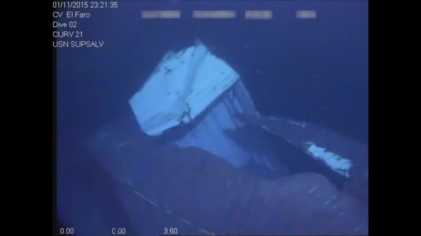 Images Sous Marines Épave Faro Qui Coulé Dans Les Caraïbes — Video