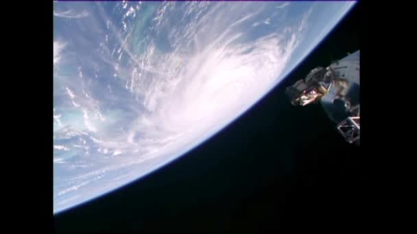 Una Tormenta Masiva Huracán Matthew Forma Parte Estación Espacial Internacional — Vídeos de Stock