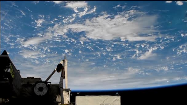 Hermoso Disparo Desde Estación Espacial Internacional Tormentas Nubes Tierra — Vídeos de Stock
