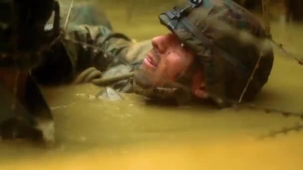 Army Troops Undergo Extensive Jungle Warfare Training — Stock Video