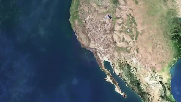 Zoom Para Rainha Maria Long Beach Califórnia Partir Espaço Exterior — Vídeo de Stock