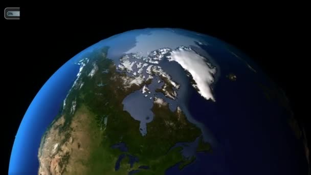 Animovaná Mapa Ukazuje Průměrnou Koncentraci Mořského Ledu Letech 2007 2009 — Stock video