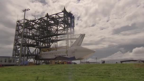 Space Shuttle Endeavor Meeliften Rug Van Een 747 — Stockvideo