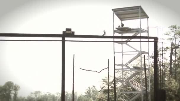 Amerikan Komando Okulundan Inanılmaz Atletizm Cesaret Gösterileri — Stok video