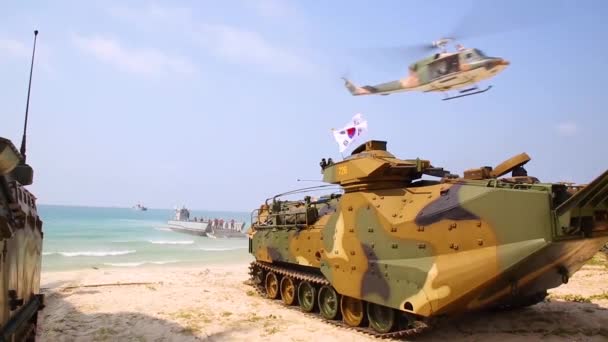 Cobra Gold Rok Thailand Voeren Amfibische Aanval Uit — Stockvideo