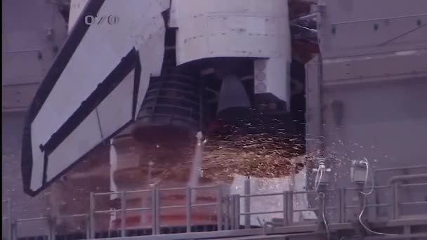 Space Shuttle Atlantis Levanta Cape Canaveral Flórida — Vídeo de Stock