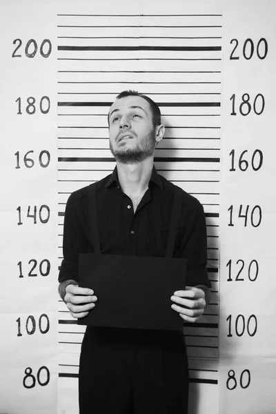 Retrato do homem criminoso — Fotografia de Stock