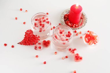 Romantik natürmort. Saint Sevgililer günü kutlama. Yakın çekim.