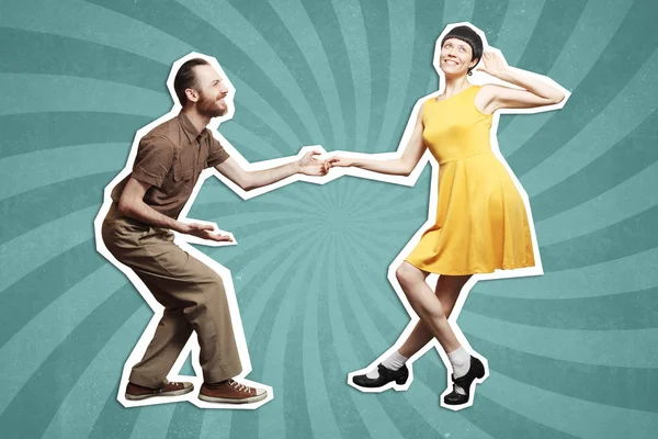 Rocknroll dance boogie woogie — Stock Photo, Image