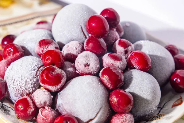 Frozen fruits beautiful macro picture — Stock Photo, Image