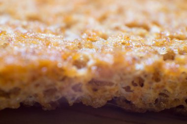 taze ekmek tost makro resim