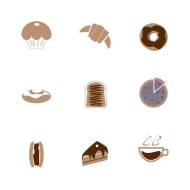 kahve simgesi seti 