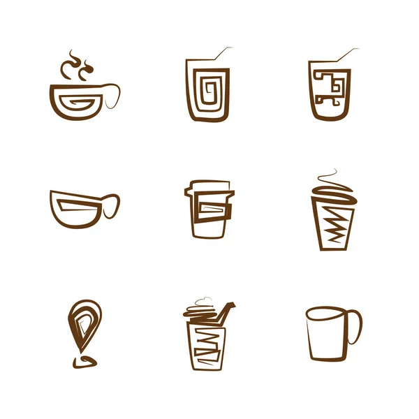 Menu café diagrama café — Vetor de Stock