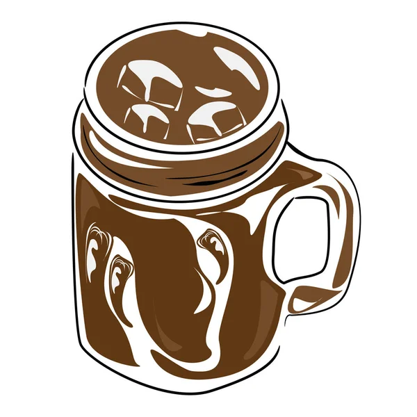 Eiskaffeeglas — Stockvektor