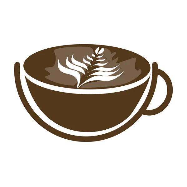 Latte art forró — Stock Vector