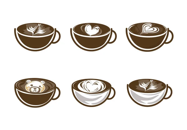 Latte art chaud — Image vectorielle