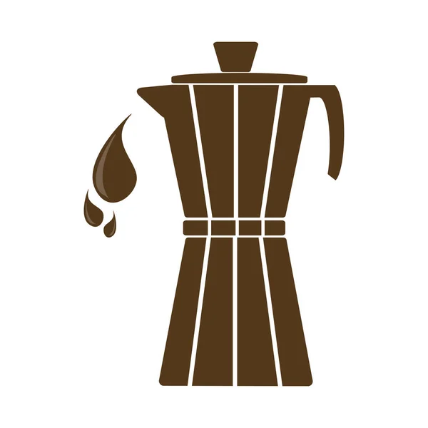 Moka pot kahve demliği — Stok Vektör