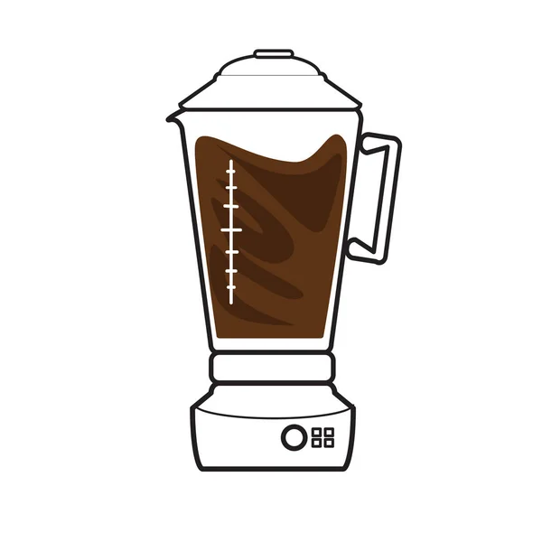 Smoothies Maschine Kaffee frappe — Stockvektor