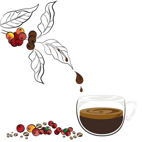 Logo kawę — Wektor stockowy