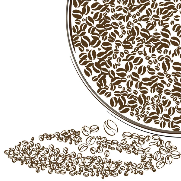 コーヒー豆のロゴ — ストックベクタ