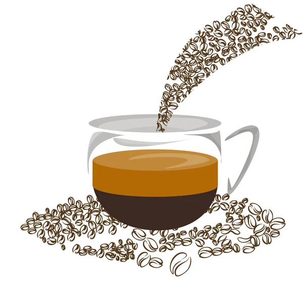 Horká káva čerstvá — Stockový vektor