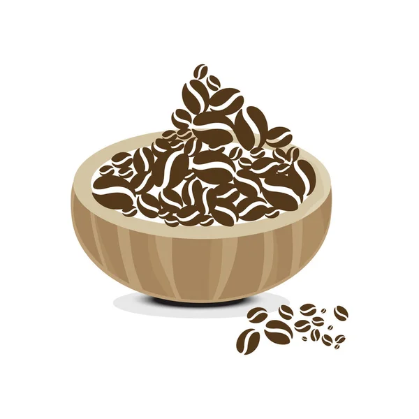 Grano de café vector — Vector de stock