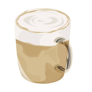 Sıcak latte kahve vektör simgesi