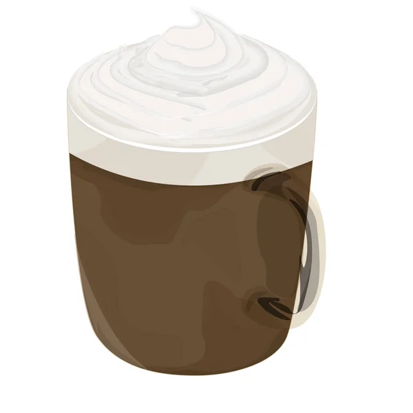 Icono de vector de café moca caliente — Vector de stock