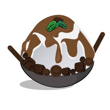 Kore tatlı çikolata bingsu 