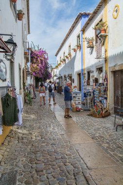 village of obidos portugal clipart