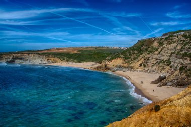 Ribeira de Ilhas Beach in Ericeira Portugal.