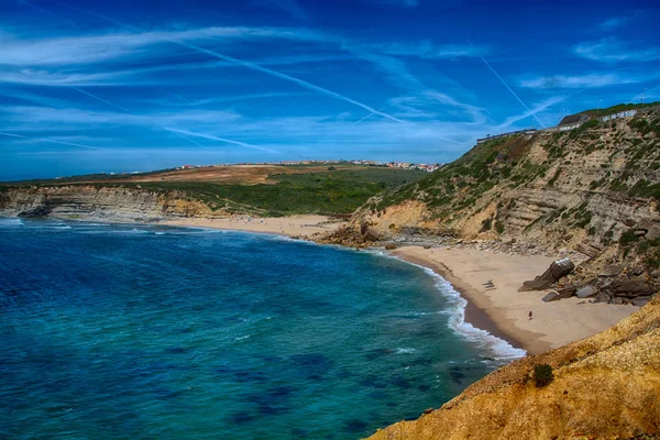 Playa de Ribeira de Ilhas en Ericeira Portugal . —  Fotos de Stock