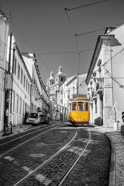 Lizbon tramvay araba Portekiz.