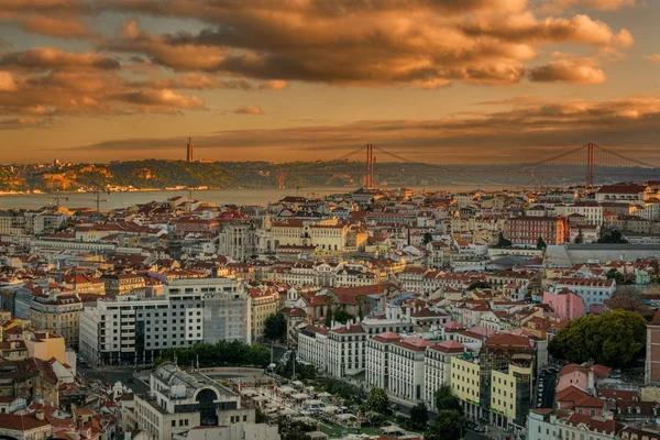 Nézetet Lisszabon Portugália. — Stock Fotó