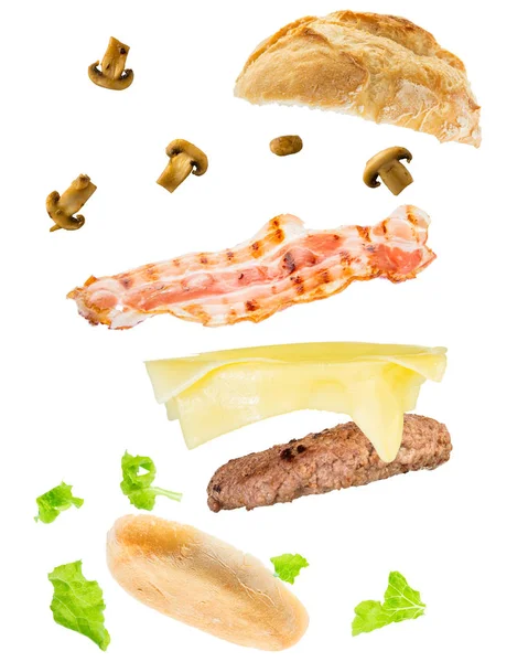 맛 있는 치즈 버거 부동 — 스톡 사진