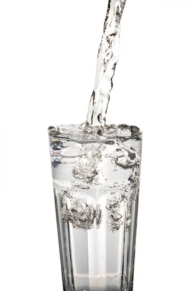 Üveg víz víz játszódó droped — Stock Fotó