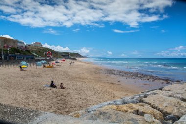 Areia Branca beach in Lourinha, Portugal.